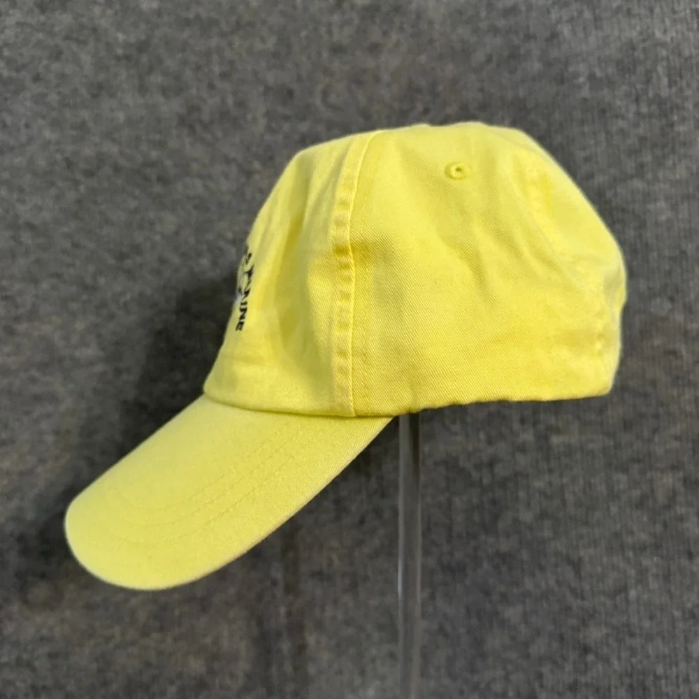 Fahrenheit Oyster Harbors Marine Cape Cod Yellow Hat Leather Strap Baseball Cap
